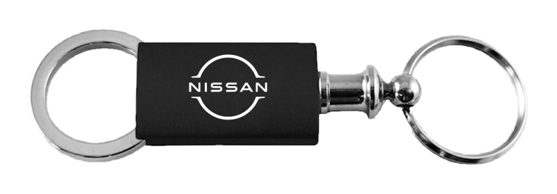 Nissan Logo Anodized Aluminum Valet Key Fob - Black