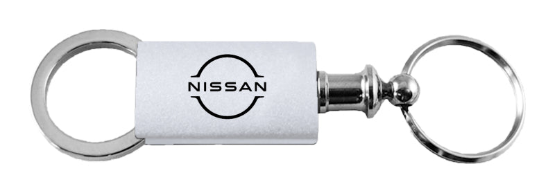 Nissan Logo Anodized Aluminum Valet Key Fob - Silver