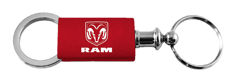 Ram Anodized Aluminum Valet Key Fob - Red