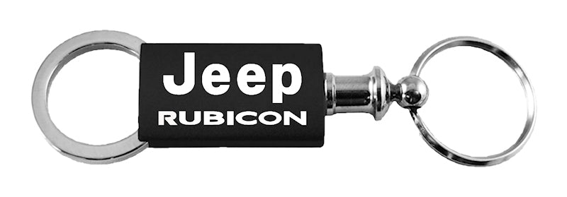 Jeep Rubicon Anodized Aluminum Valet Key Fob - Black