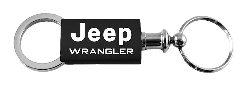 Jeep Wrangler Anodized Aluminum Valet Key Fob - Black