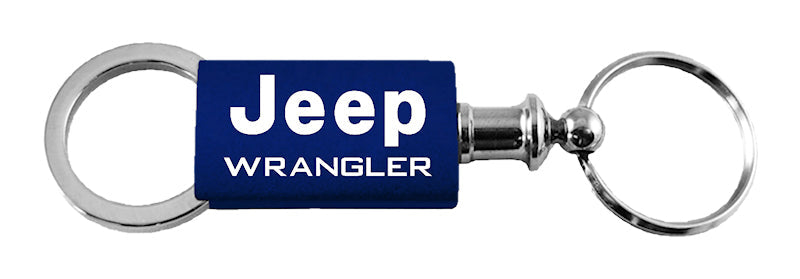 Jeep Wrangler Anodized Aluminum Valet Key Fob - Navy