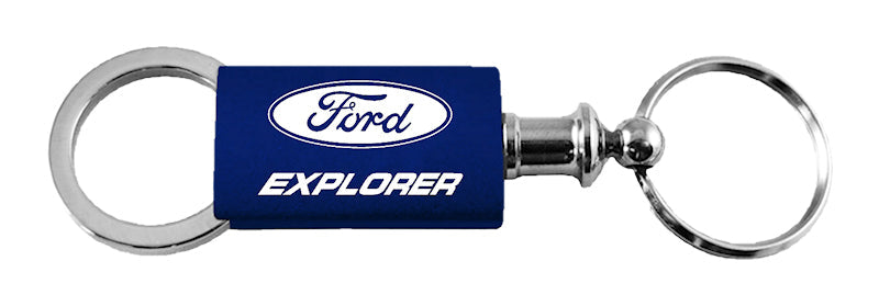 Ford Explorer Anodized Aluminum Valet Key Fob - Navy