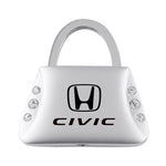 Honda Civic Jeweled Purse Key Fob - Silver