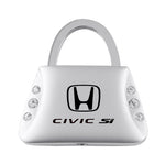 Honda Civic SI Jeweled Purse Key Fob - Silver