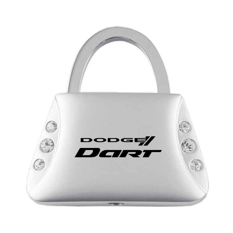 Dodge Dart Jeweled Purse Key Fob - Silver