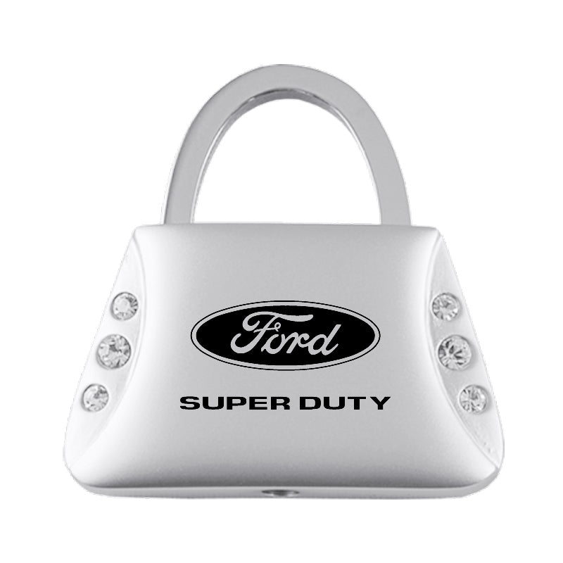 Ford Super Duty Jeweled Purse Key Fob - Silver