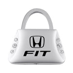 Honda Fit Jeweled Purse Key Fob - Silver