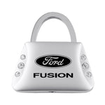 Ford Fusion Jeweled Purse Key Fob - Silver