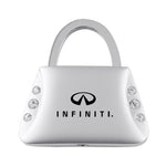 Infiniti Jeweled Purse Key Fob - Silver