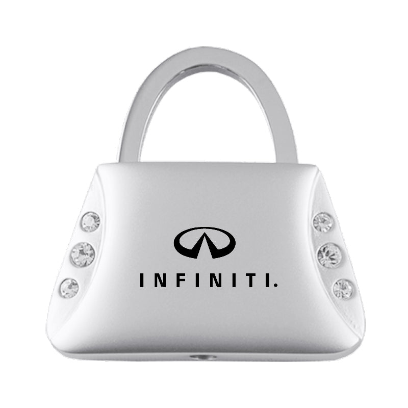 Infiniti Jeweled Purse Key Fob - Silver