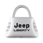 Jeep Liberty Jeweled Purse Key Fob - Silver