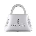 Lincoln Jeweled Purse Key Fob - Silver