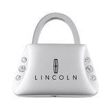 Lincoln Jeweled Purse Key Fob - Silver