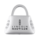 Lincoln Nautilus Jeweled Purse Key Fob - Silver