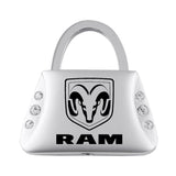 Ram Jeweled Purse Key Fob - Silver