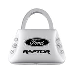 Ford Raptor Jeweled Purse Key Fob - Silver