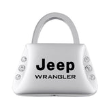 Jeep Wrangler Jeweled Purse Key Fob - Silver