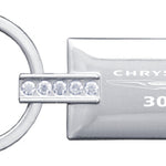 Chrysler 300 Jeweled Rectangular Key Fob - Silver