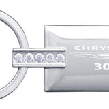 Chrysler 300 Jeweled Rectangular Key Fob - Silver