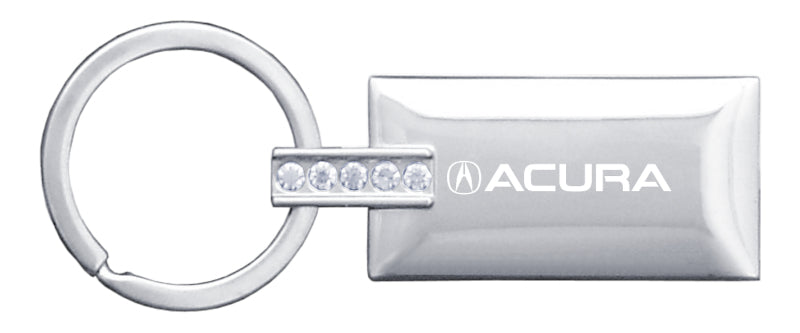 Acura Jeweled Rectangular Key Fob - Silver