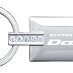 Dodge Dart Jeweled Rectangular Key Fob - Silver