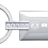 Ram Jeweled Rectangular Key Fob - Silver