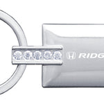 Honda Ridgeline Jeweled Rectangular Key Fob - Silver