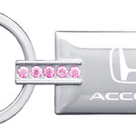 Honda Accord Jeweled Rectangular Key Fob - Pink