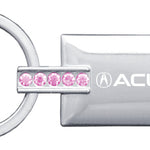 Acura Jeweled Rectangular Key Fob - Pink