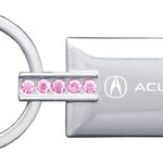 Acura TL Jeweled Rectangular Key Fob - Pink