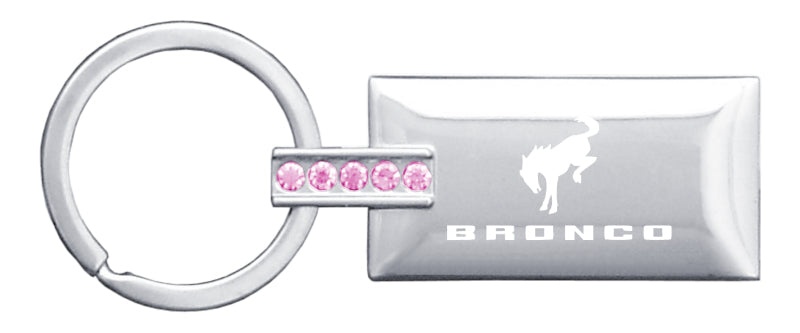 Ford Bronco 2020 Jeweled Rectangular Key Fob - Pink