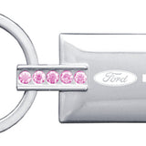 Ford Edge Jeweled Rectangular Key Fob - Pink