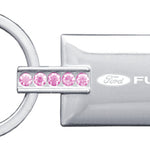 Ford Fusion Jeweled Rectangular Key Fob - Pink