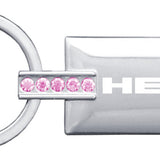 Mopar Hemi Jeweled Rectangular Key Fob - Pink