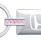 Honda (H Only) Jeweled Rectangular Key Fob - Pink