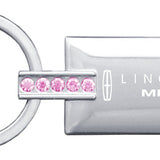 Lincoln MKX Jeweled Rectangular Key Fob - Pink