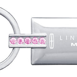 Lincoln MKZ Jeweled Rectangular Key Fob - Pink