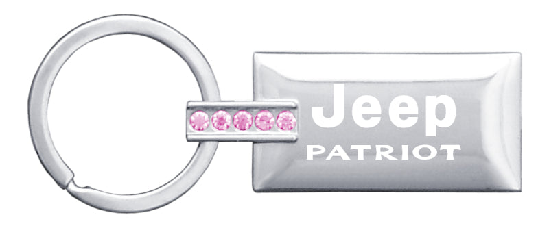 Jeep Patriot Jeweled Rectangular Key Fob - Pink