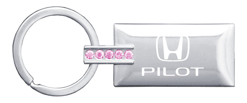 Honda Pilot Jeweled Rectangular Key Fob - Pink