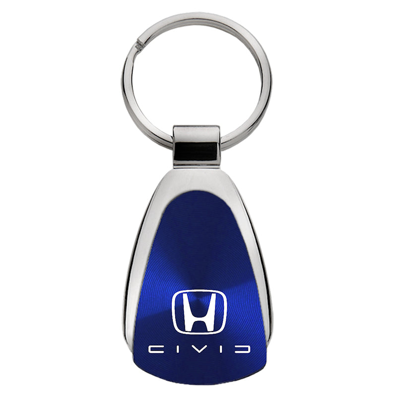 Honda Civic (Reverse C) Teardrop Key Fob - Blue