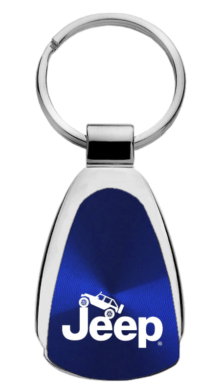 Jeep Climbing Teardrop Key Fob - Blue