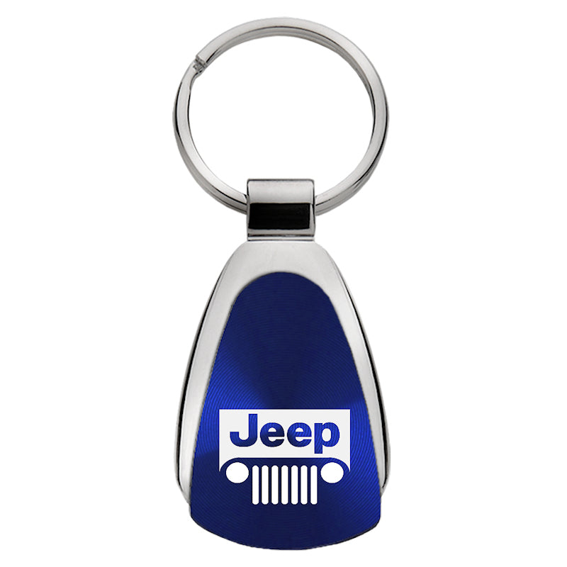 Jeep Grill Teardrop Key Fob - Blue