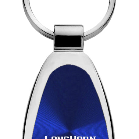 Ram Longhorn Skull Teardrop Key Fob - Blue