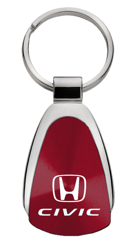 Honda Civic Teardrop Key Fob - Burgundy