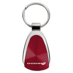 Dodge Stripe Teardrop Key Fob - Burgundy