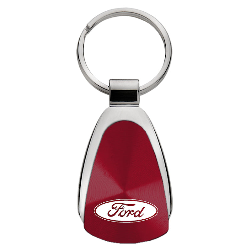 Ford Teardrop Key Fob - Burgundy