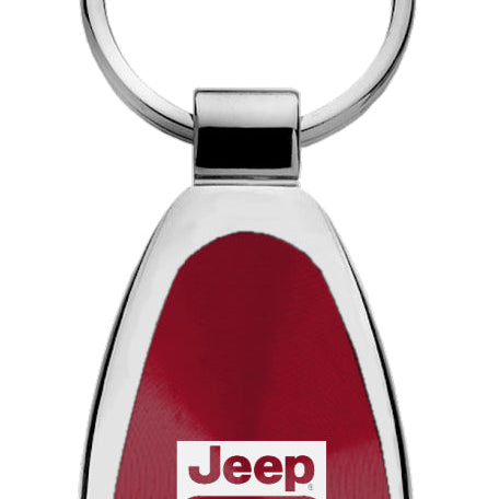 Jeep Gladiator Teardrop Key Fob - Burgundy