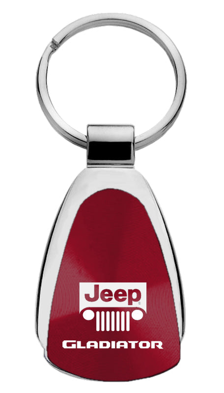 Jeep Gladiator Teardrop Key Fob - Burgundy