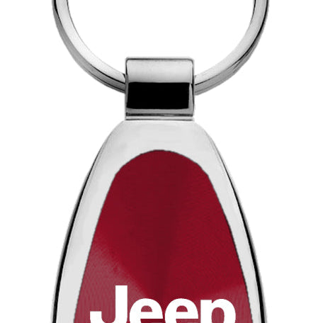 Jeep Grand Wagoneer Teardrop Key Fob - Burgundy